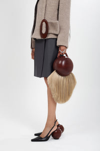 Mira Wrap Skirt with Hand-Carved Wooden Detail