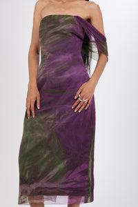 Iris Midi Dress in Hand-Dyed Silk