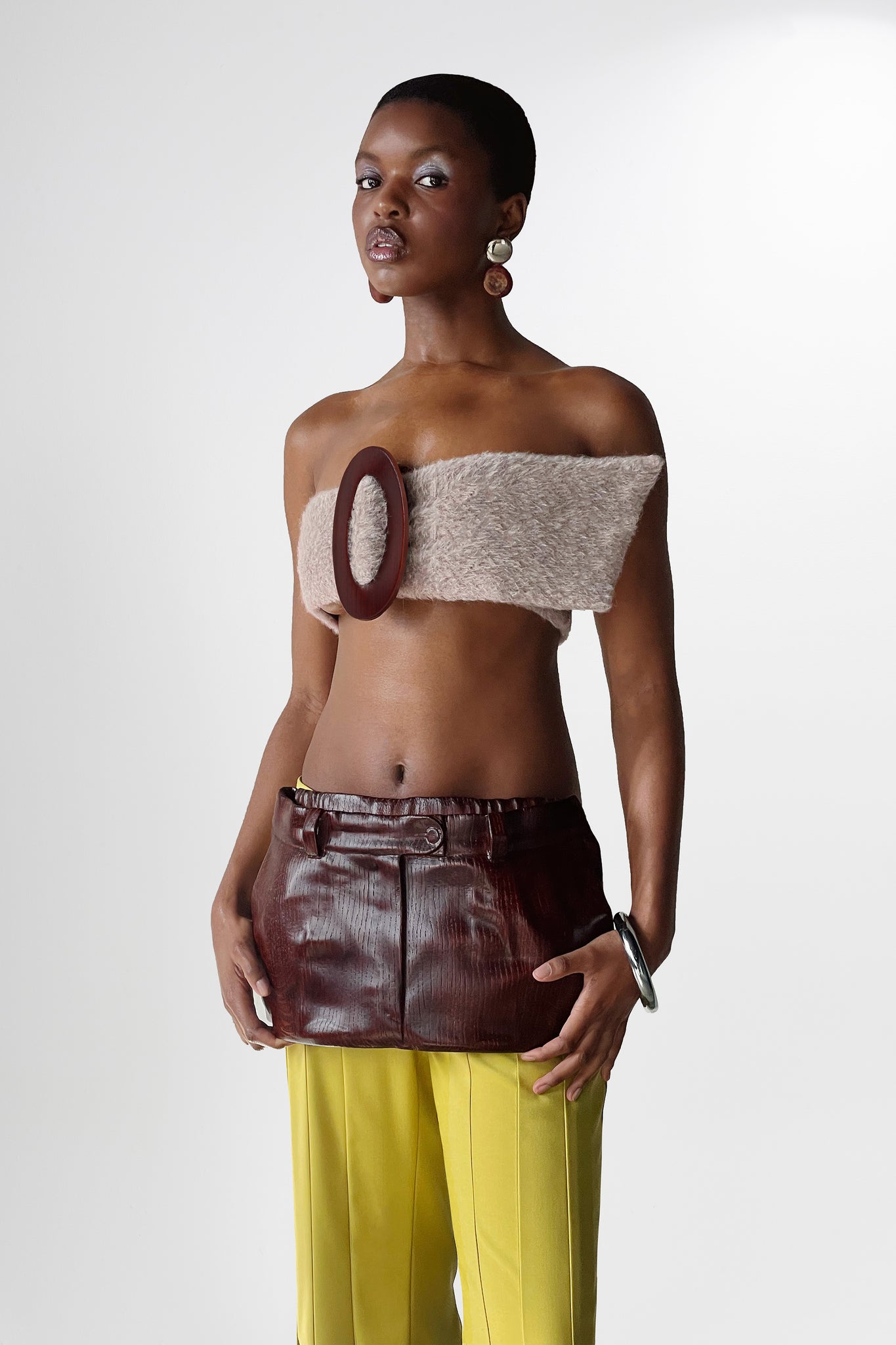Siena Bustier with Hand-Carved Wooden Buckle