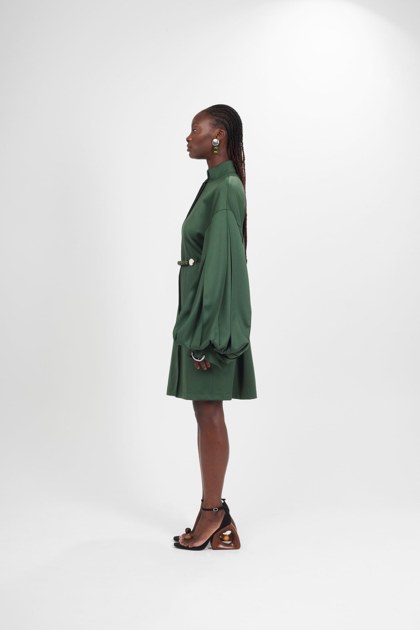 Fern Dress with Beaded Belt