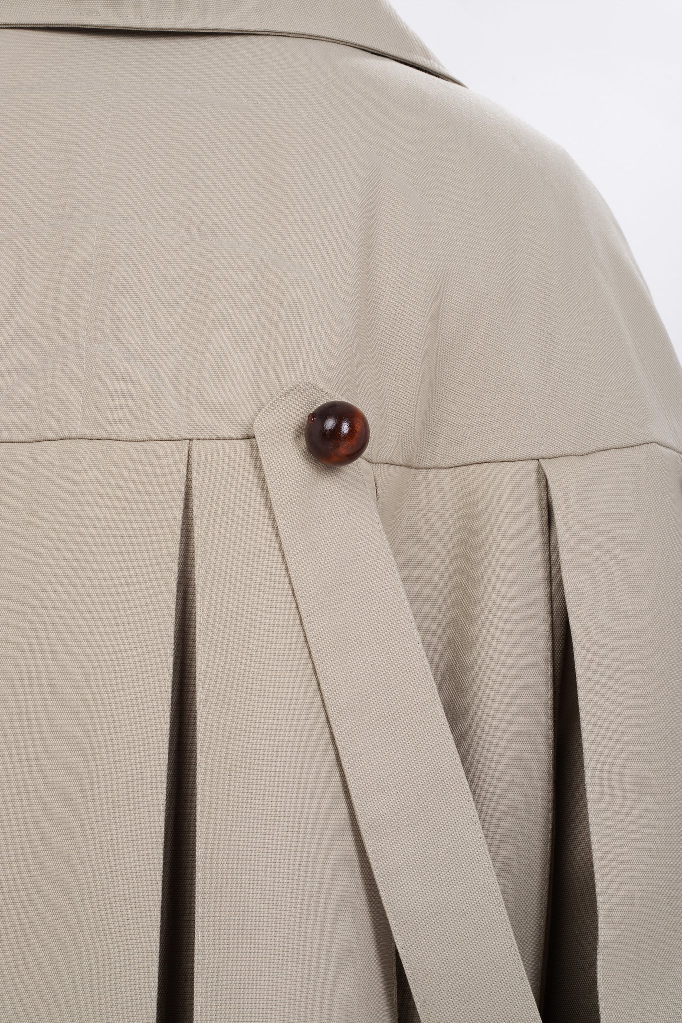 Mia Trench Coat with Wooden Details