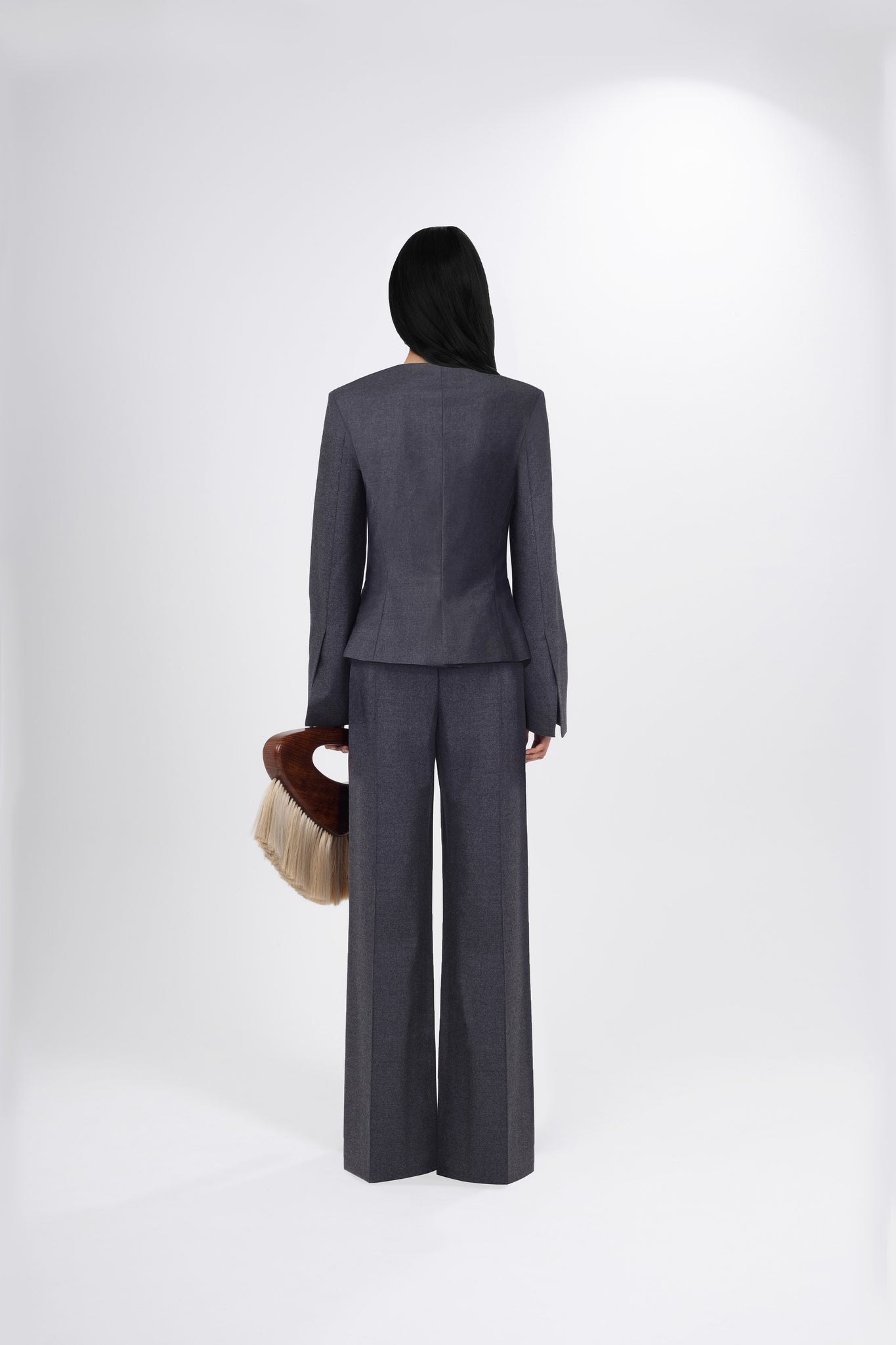 Noor Jacket with Hand-Carved Wooden Detail