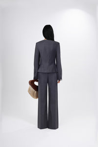 Noor Jacket with Hand-Carved Wooden Detail