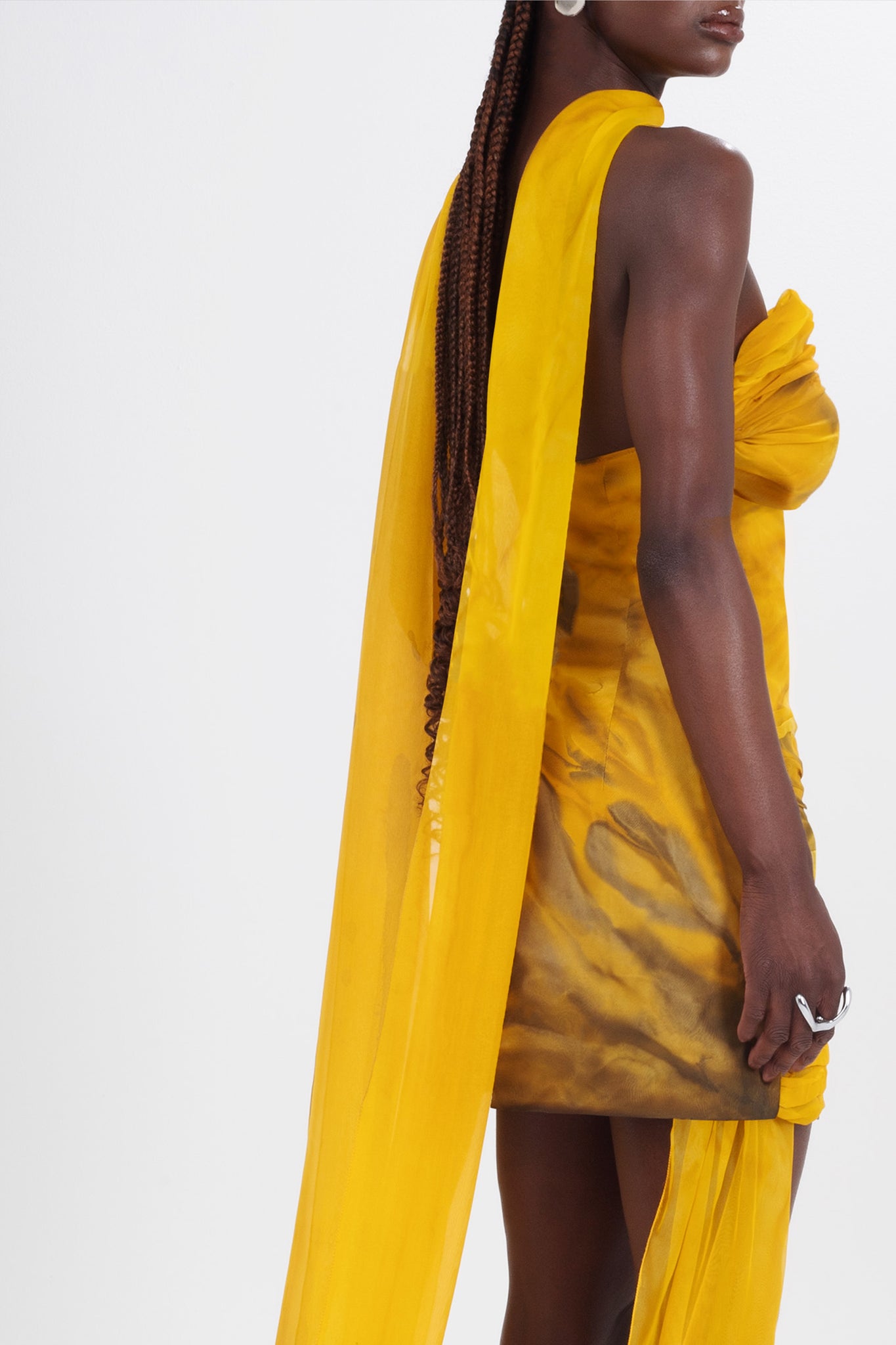 hand dyed silk dress Silk Wrap Slip Maxi Dress