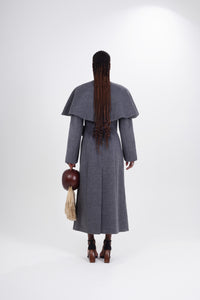 Renee Coat with Hand-Carved Wooden Buckle