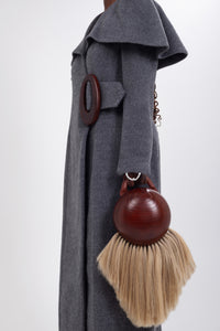 Renee Coat with Hand-Carved Wooden Buckle