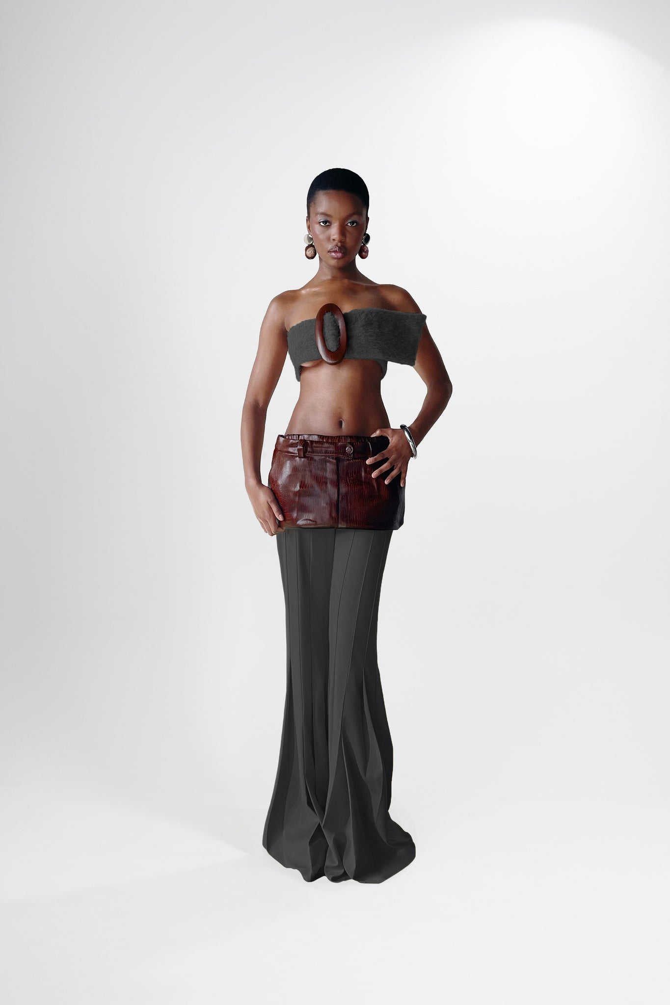 Siena Bustier with Hand-Carved Wooden Buckle
