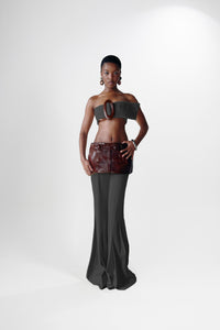 Siena Bustier with Hand-Carved Wooden Buckle