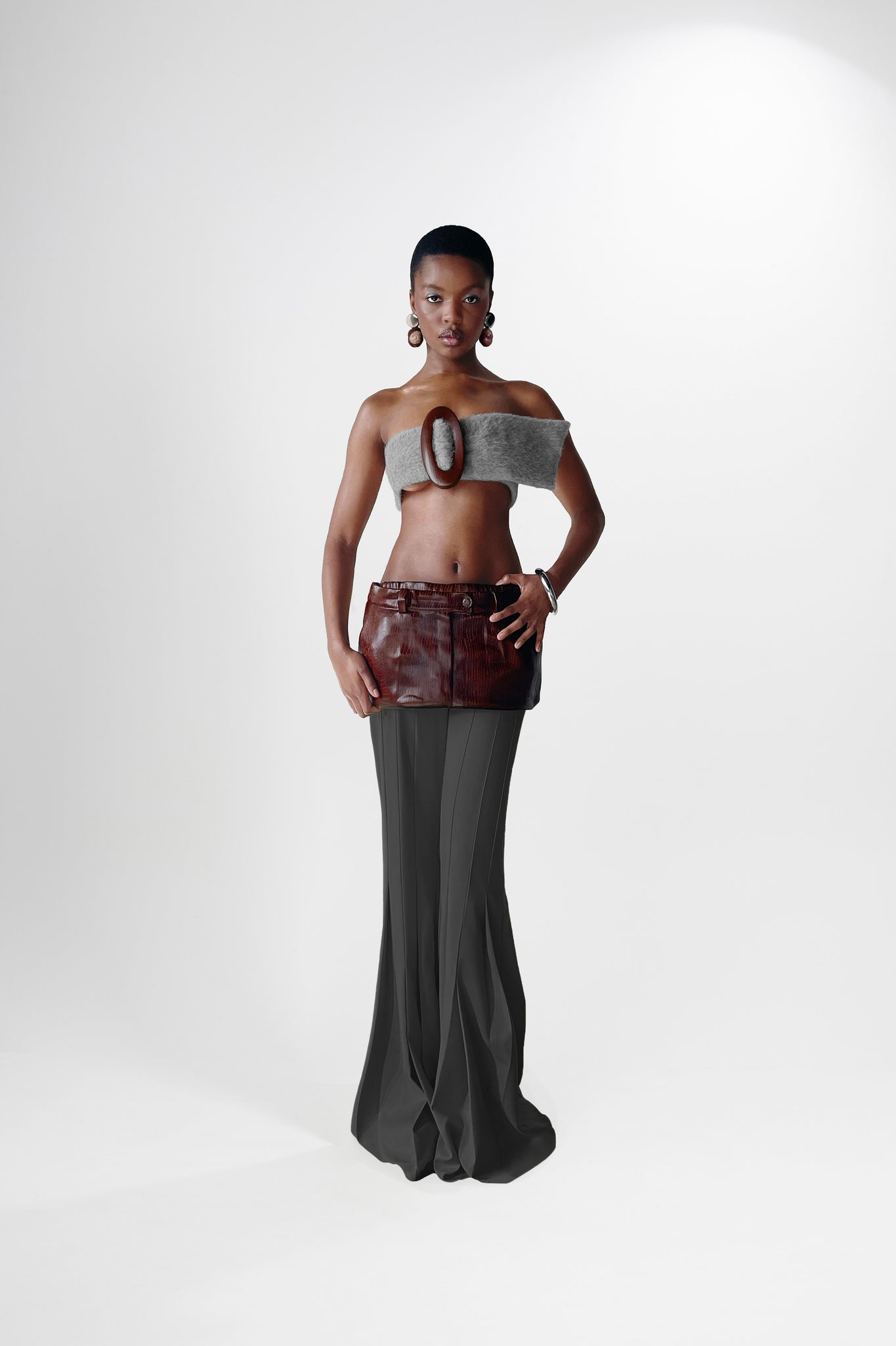 Siena Bustier with Hand-Carved Wooden Buckle