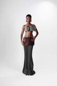 Siena Bustier with Hand-Carved Wooden Buckle